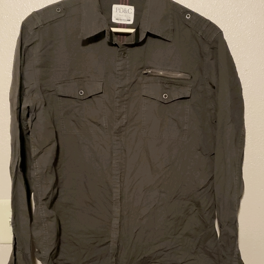 Brown button up shirt